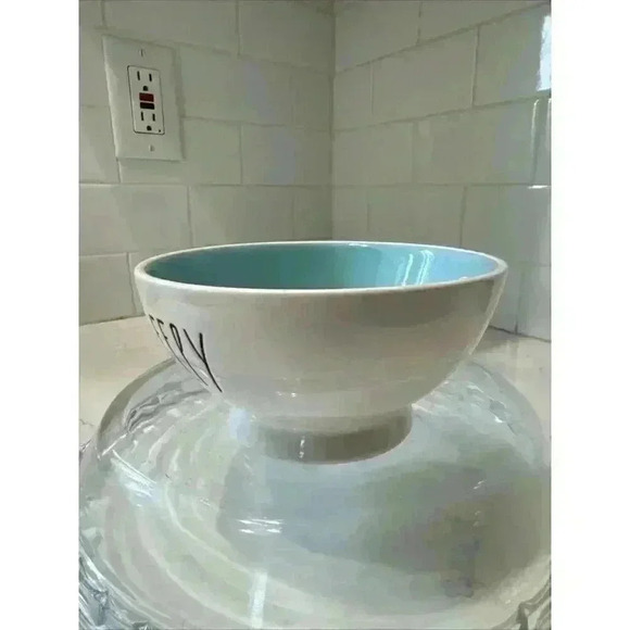 Rae Dunn 'Sleepy' Bowl White With Black Lettering And Light Blue Inside. - Picture 2 of 10